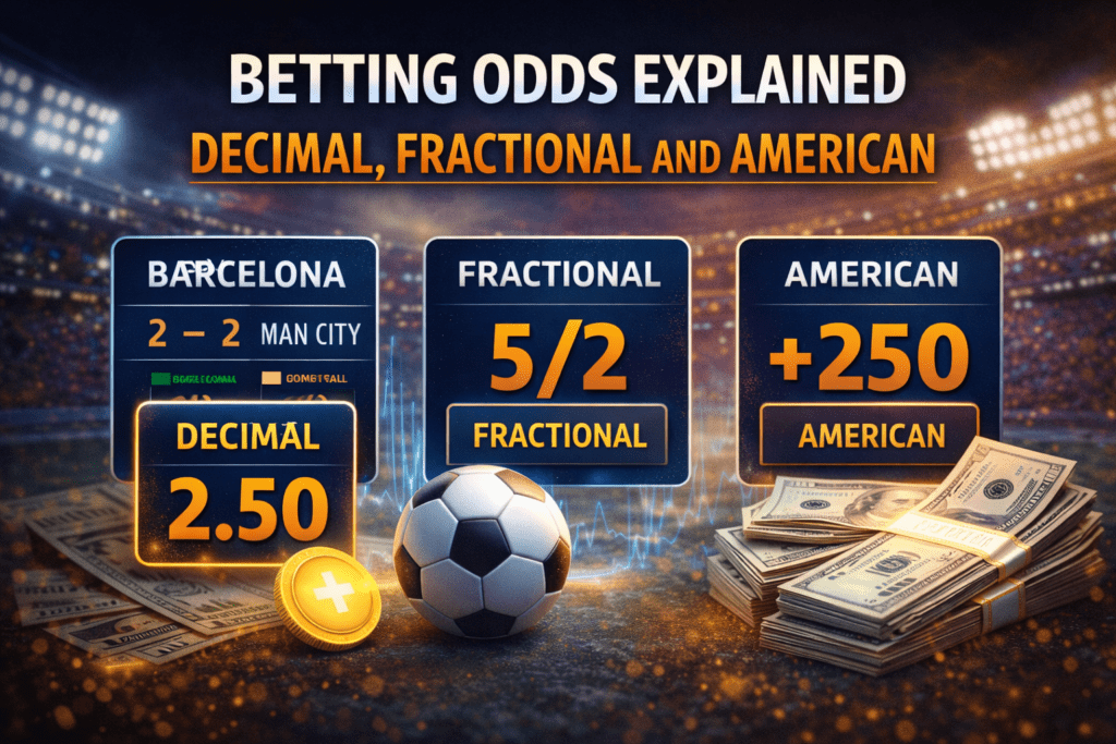 Betting Odds Explained, Decimal, Fractional and American (2)